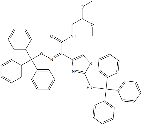 (Z)-N-(2,2-DiMethoxyethyl)-2-(2-(tritylaMino)thiazol-4-yl)-2-((trityloxy)iMino)acetaMide Struktur