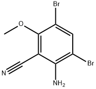 2-AMino-3,5-dibroMo-6-Methoxy-benzonitrile Struktur