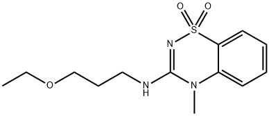 3-((3-ETHOXYPROPYL)AMINO)-4-METHYL-4H-BENZO[E][1,2,4]THIADIAZINE 1,1-DIOXIDE Structure