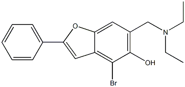 5-Benzofuranol,4-bromo-6-[(diethylamino)methyl]-2-phenyl- Structure