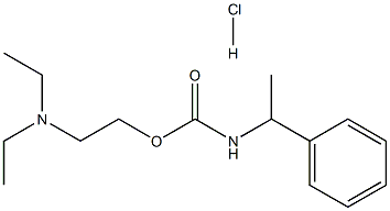 Carbamic acid,(1-phenylethyl)-, 2-(diethylamino)ethyl ester, monohydrochloride (9CI) Struktur