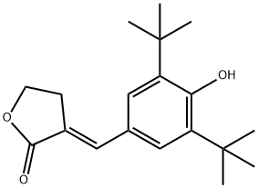 2(3H)-Furanone, 3-[[3,5-bis(1,1-dimethylethyl)-4-hydroxyphenyl]methylene]dihydro-, (E)- Struktur