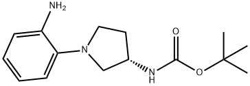 (S)-tert-Butyl 1-(2-aminophenyl)pyrrolidin-3-ylcarbamate Struktur