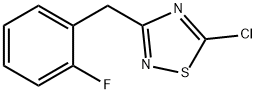 5-chloro-3-[(2-fluorophenyl)methyl]-1,2,4-thiadiazole Struktur