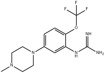 1-(5-(4-methylpiperazin-1-yl)-2-(trifluoromethoxy)phenyl)guanidine Struktur