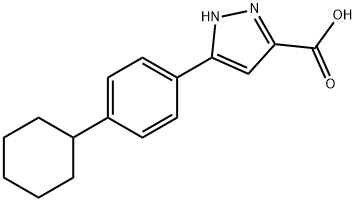 5-(4-cyclohexylphenyl)-1H-pyrazole-3-carboxylic acid Struktur