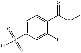 methyl 4-(chlorosulfonyl)-2-fluorobenzoate Struktur