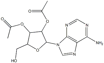 [4-acetoxy-5-(6-aminopurin-9-yl)-2-(hydroxymethyl)tetrahydrofuran-3-yl] acetate Struktur