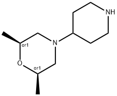 (2S,6R)-2,6-Dimethyl-4-(piperidin-4-yl)morpholine Struktur