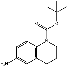 tert-Butyl 6-amino-3,4-dihydroquinoline-1(2H)-carboxylate Struktur