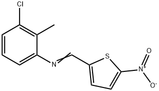 (3-chloro-2-methylphenyl)[(5-nitro-2-thienyl)methylene]amine Struktur