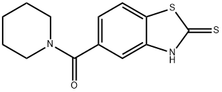 (2-Mercapto-benzothiazol-5-yl)-piperidin-1-yl-methanone Struktur