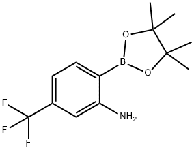 2-(4,4,5,5-tetramethyl-1,3,2-dioxaborolan-2-yl)-5-(trifluoromethyl)aniline Struktur