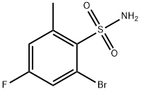 2-BROMO-4-FLUORO-6-METHYLBENZENESULFONAMIDE Struktur