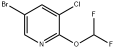 5-bromo-3-chloro-2-(difluoromethoxy)pyridine Struktur