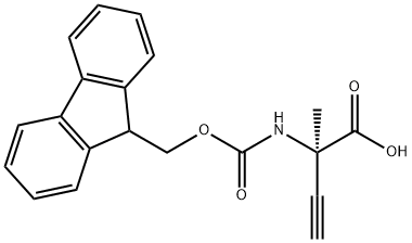 (2R)-2-[[(9H-fluoren-9-ylmethoxy)carbonyl]amino]-2-methyl-3-Butynoic acid Struktur