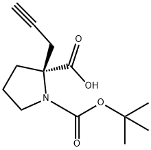 (S)-1-(TERT-ブチルトキシカルボニル)-2-(プロプ-2-イン-1-イル)ピロリジン-2-カルボン酸 化學(xué)構(gòu)造式