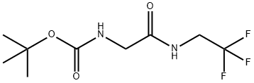 tert-butyl (2-oxo-2-((2,2,2-trifluoroethyl)amino)ethyl)carbamate Struktur