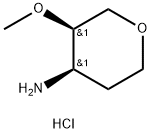 (3R,4R)-3-Methoxyoxan-4-amine hydrochloride Struktur