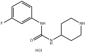 1-(3-Fluorophenyl)-3-(piperidin-4-yl)urea hydrochloride Struktur