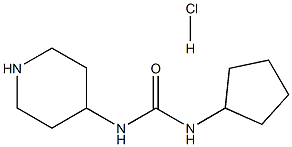 1-Cyclopentyl-3-(piperidin-4-yl)urea hydrochloride Struktur