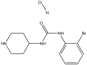 1-(2-ブルモフェニル)-3-(ピペリジン-4-イル)ウレア塩酸塩 化學(xué)構(gòu)造式