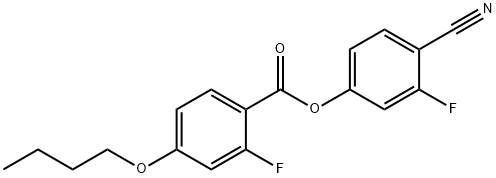 4-Cyano-3-fluorophenyl 4-butoxy-2-fluorobenzoate Struktur