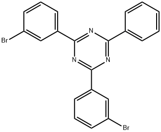 2,4-Bis-(3-bromo-phenyl)-6-phenyl-[1,3,5]triazine Struktur