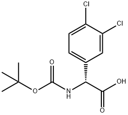 (R)-N-Boc-2-(3,4-dichlorophenyl)glycine Struktur