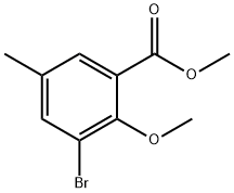 3-BROMO-2-METHOXY-5-METHYL-BENZOIC ACID METHYL ESTER Struktur