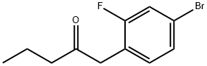 1-(4-BROMO-2-FLUOROPHENYL)PENTAN-2-ONE Struktur