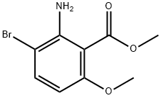 2-Amino-3-bromo-6-methoxy-benzoic acid methyl ester Struktur