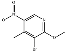 3-Bromo-2-methoxy-4-methyl-5-nitro-pyridine Struktur