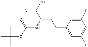 (S)-a-(Boc-amino)-3,5-difluorobenzenebutanoic acid Struktur