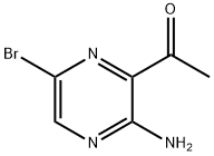 1-(3-Amino-6-bromo-pyrazin-2-yl)-ethanone Struktur