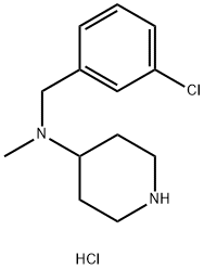 N-(3-CHLOROBENZYL)-N-METHYLPIPERIDIN-4-AMINE HYDROCHLORIDE Struktur