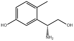 3-((1R)-1-AMINO-2-HYDROXYETHYL)-4-METHYLPHENOL Struktur