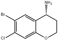 (4R)-6-BROMO-7-CHLOROCHROMANE-4-YLAMINE Struktur