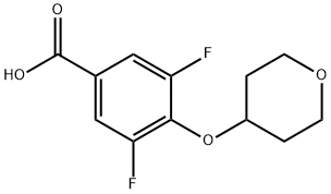 3,5-Difluoro-4-(oxan-4-yloxy)benzoic acid Struktur