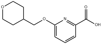 6-(Oxan-4-ylmethoxy)pyridine-2-carboxylic acid Struktur