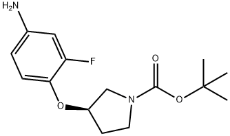 (R)-tert-Butyl 3-(4-amino-2-fluorophenoxy)pyrrolidine-1-carboxylate Struktur