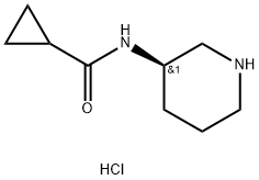 (R)-N-(Piperidin-3-yl)cyclopropanecarboxamide hydrochloride Struktur