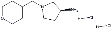 (S)-1-(Oxan-4-ylmethyl)pyrrolidin-3-amine dihydrochloride Struktur