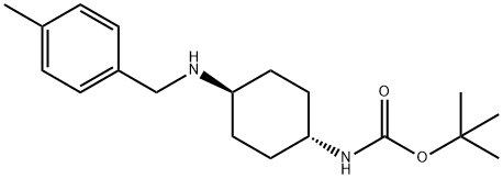 tert-Butyl (1R*,4R*)-4-(4-methylbenzylamino)cyclohexylcarbamate Struktur