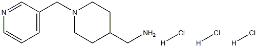 [1-(ピリジン-3-イルメチル)ピペリジン-4-イル]メタンアミン三塩酸塩 化學(xué)構(gòu)造式