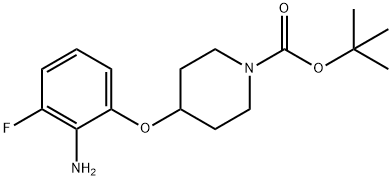 tert-Butyl 4-(2-amino-3-fluorophenoxy)piperidine-1-carboxylate Struktur