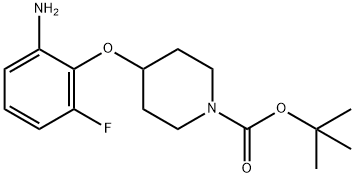 tert-Butyl 4-(2-amino-6-fluorophenoxy)piperidine-1-carboxylate Struktur