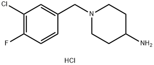 1-(3-Chloro-4-fluorobenzyl)piperidin-4-amine dihydrochloride Struktur