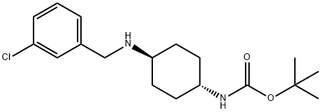 tert-Butyl (1R*,4R*)-4-(3-chlorobenzylamino)cyclohexylcarbamate Struktur