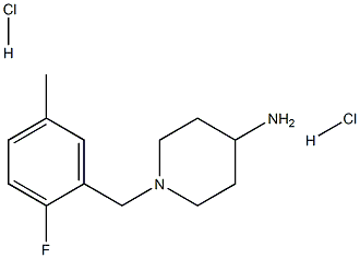 1-(2-Fluoro-5-methylbenzyl)piperidin-4-amine dihydrochloride Struktur